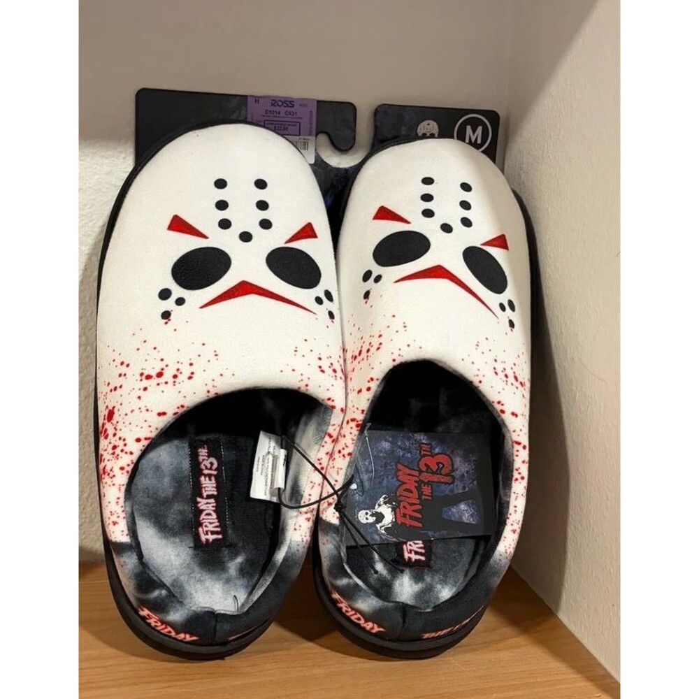 Friday the 13th Jason Hockey Mask Slippers Adult M NWT